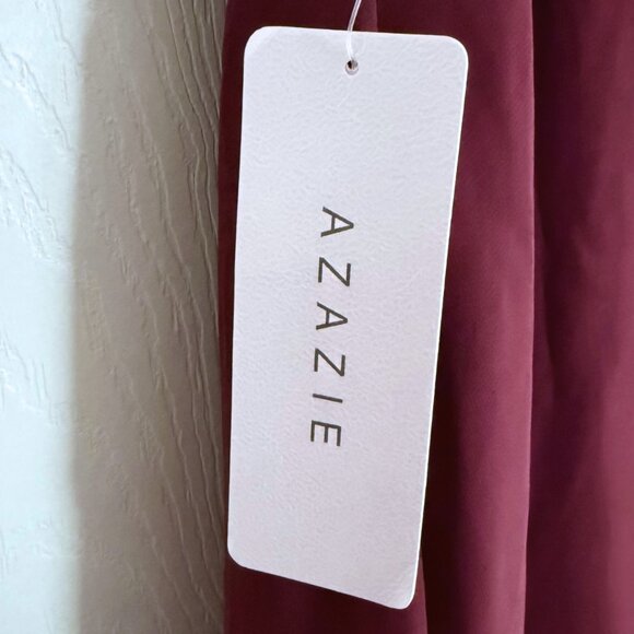 NWT Azazie Nala Cabernet Bridesmaid Dress Cocktail Gown Wedding Guest Burgundy - Picture 6 of 7